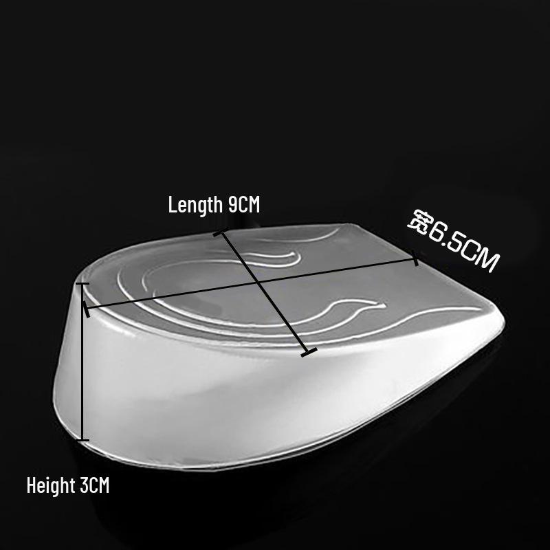 Transparent Silicone Non-Slip Height-Increasing Heel Pads for Men and Women