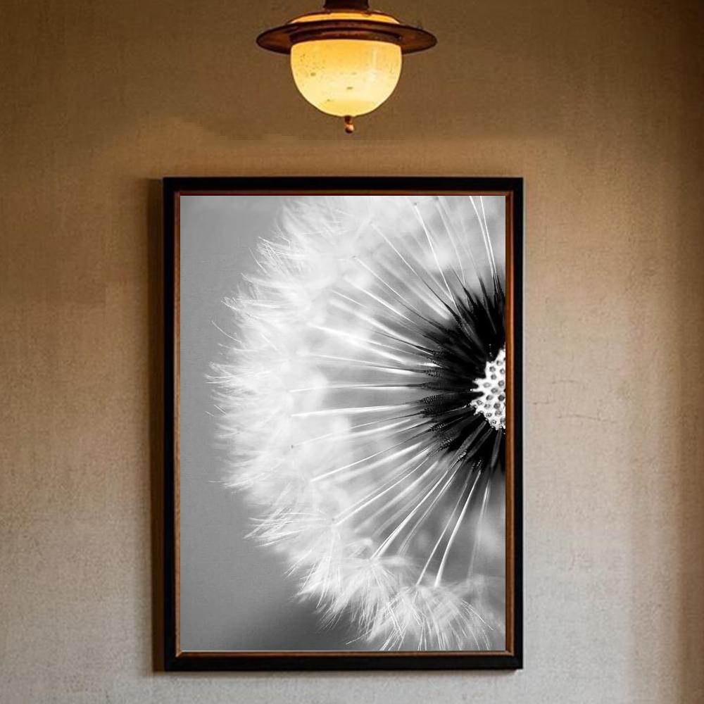 Black And White Art Plant Flower Poster HD Art Sticky Wall Waterproof Home Living Room Bedroom Bar Aesthetic Decoration