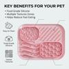 Dog slow food bowl pet slow food bowl with suction cup anti choking plate anti slip and anti knock dog licking mat feeding