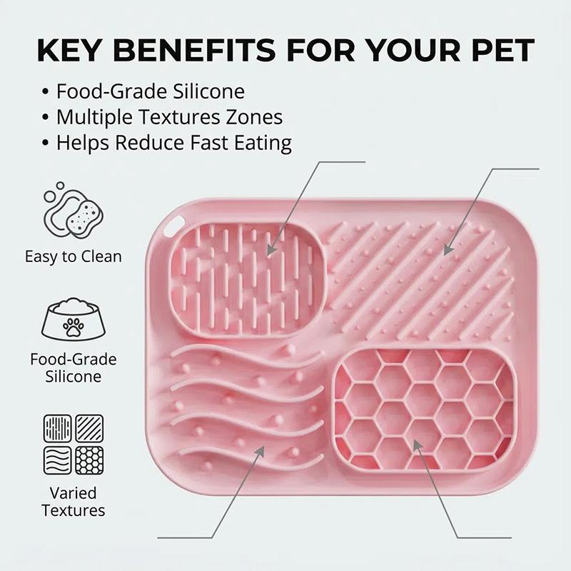 Dog slow food bowl pet slow food bowl with suction cup anti choking plate anti slip and anti knock dog licking mat feeding