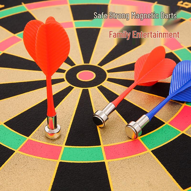 Double-Sided Magnetic Dartboard Set for Kids - Indoor Home Entertainment Toy 12-inch Magnetic Dartboard (Color Box Packaging)
