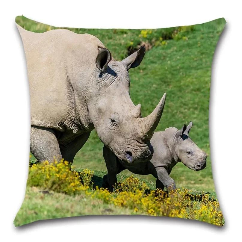 Animal Love Family Cushion Cover, Big Cat Decorative Home , Sofa Chair, Car Seat, Friend Bedroom Pillowcase, Gift for Kids