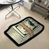 Creative Stacked Dollar Print Small Carpet Anti-Slip Easy-To-Clean Bedroom Floor Mat Entryway Mat Home Decoration