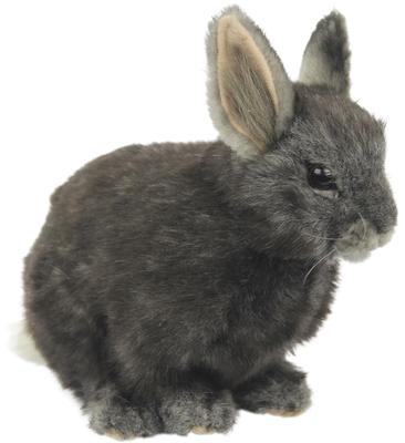 HANSA BH8129 HANSA Pygmy Size 18 Rabbit, Gray,