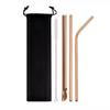 5Pcs Reusable Drinking Straw Set Wide Metal Straw Stainless Steel Straw Pearl Milkshake Bubble Tea Straw With Cleaner Brush