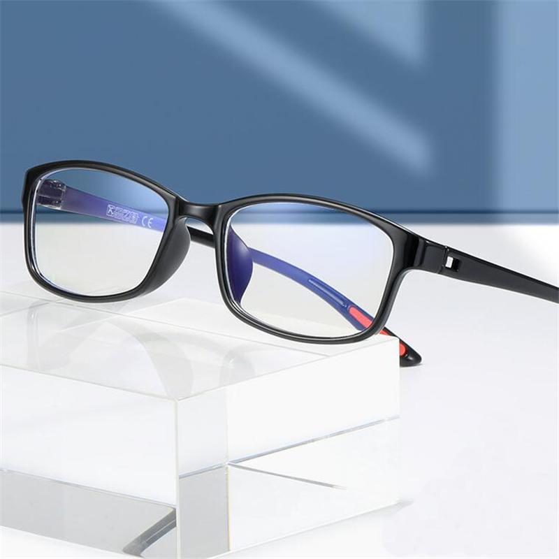 Black Frame Red Leg Square Prescription Glasses For The Nearsighted Women Men Student Short-Sight Eyewear 0 -1.0 -1.5 To -6.0