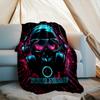 1PC Custom Name Cyberpunk Headphones Artwork outdooor Flannel blankets Patterns Throw Blanket All-Season Soft Gift for Couch, Bed, Camping gifts