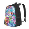 Valentines Day Hot Sale Schoolbag Backpack Fashion Bags Floral Pink Green Abstract Colourful Acrylic Paint Modern Garden
