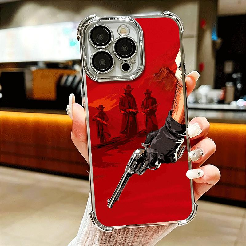 

Red Dead R-Redemption Soft Phone Case For iPhone 15 16 17 Air 14 Pro Max 16E Plus 13 12 Mini Plating Anti-Fall Fundas iPhone 15 Pro Max