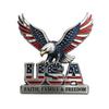 USA Faith, Family & Freedom Metal Emblem, Eagle & USA Letters Patriotic Edition 3D Metal Car Emblem, 250th Anniversary Red & Blue Flag Auto Decal for