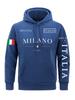 Flag Of Italy Men Hoodie Milan City Hoodies Fur-liner Fleece Hoody Man Casual Spring Autumn Clothing