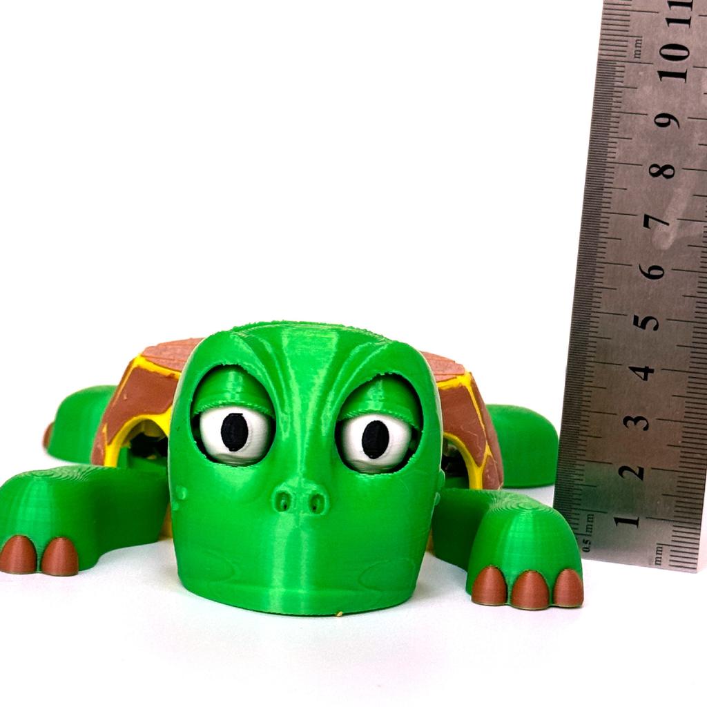 3D Printed Turtle Coaster Creative Surprise Turtle Mouth Opening Interactive Game Funny Turtle Coaster Multi-Jointed Decoration