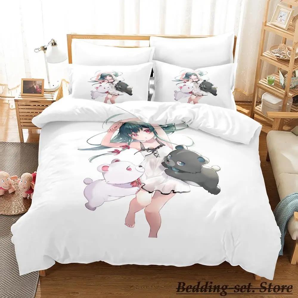 Comfortable Anime Print Bedding Set With Duvet Cover And Pillowcases Single Twin Full Queen King Sizes For Adults And Kids