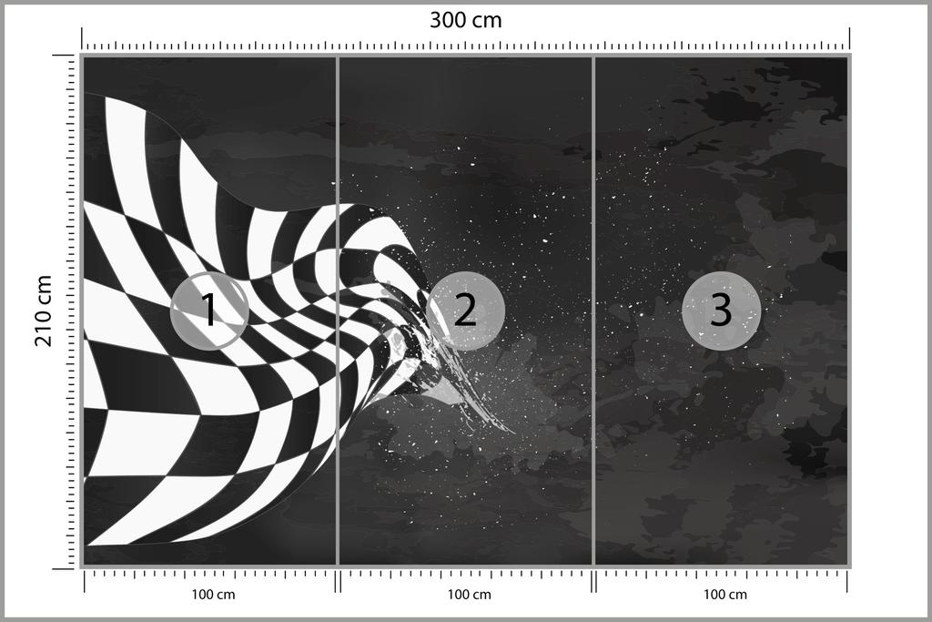 Photomural Racing Flag Structural Vinyl 300x210