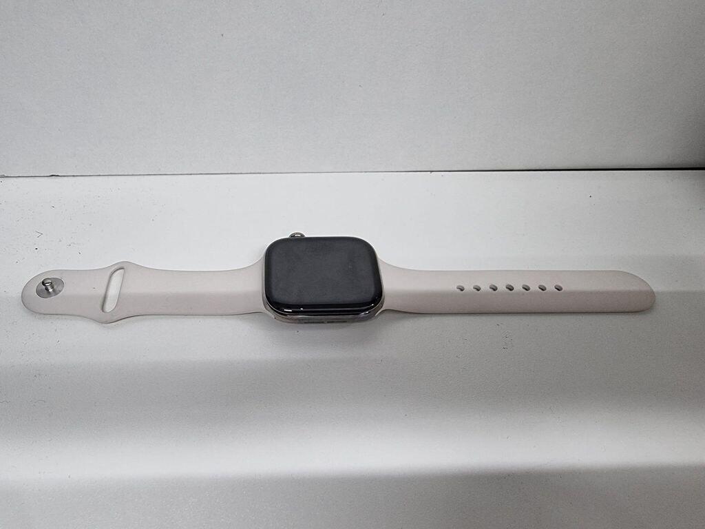 Apple Watch Series 10 4G 46mm Titan Natur Sportarmband Steingrau S/M