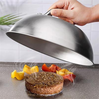 9inch Stainless Steel Oven Squeegee Cover Pan Cover Perfect for Outdoor Camping Picnics Barbecue Tools Accessory
