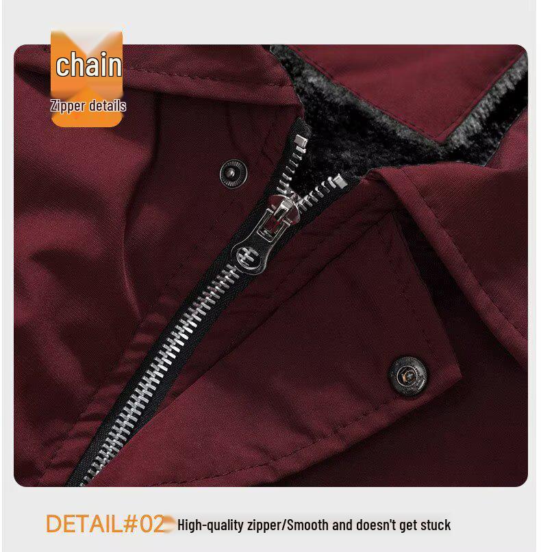 Men's Winter Trendy Thickened Lapel Workwear Coat - Loose Fit with Extra Velvet Lining.