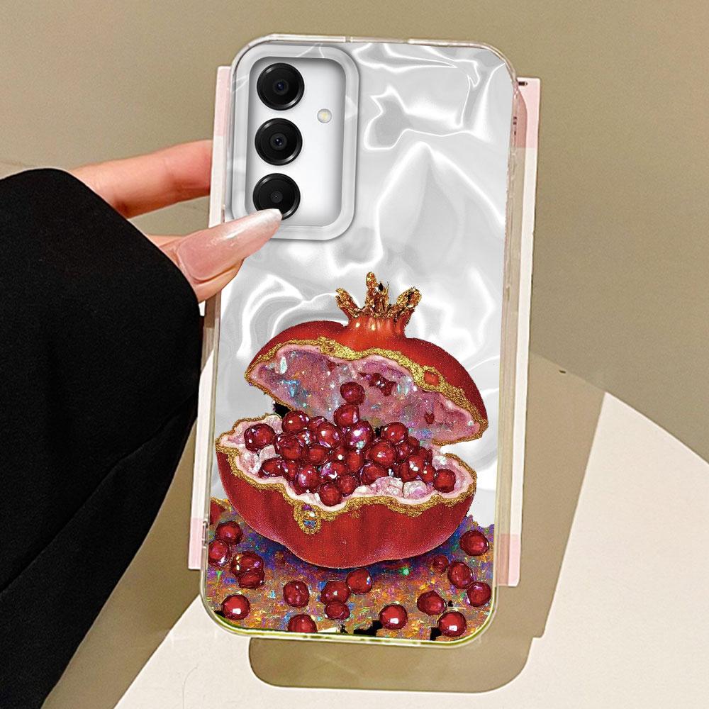 White Peony Lotus Print Women Girls Phone Case for Samsung Galaxy A55 A56 A36 A26 A16 A53 A06 A14 A24 A34 A54 A15 A25 A35 Cover