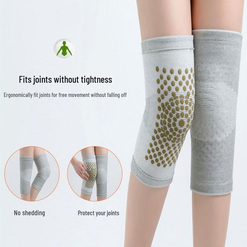 Extra Long Mugwort Knee Pad: Anti-Slip, Warm, with Bandage for Old Cold Legs, Universal & Thickened
