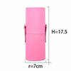 Portable Makeup Brushes Round Pen Holder Cosmetic Case Leather Cup Brush Holder Storage Tube