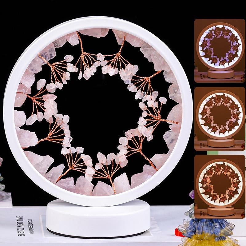Natural Amethyst Crystal Lamp USB LED 3 Color Dimmable No Flicker Night Light StrongHorse Luxury Home Decor Artistic Gift
