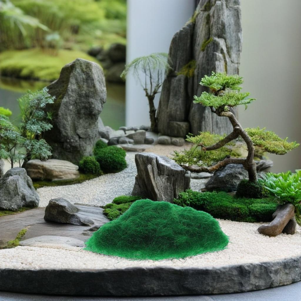 1 Bottle Fake Green Moss 125g Artificial Moss for Potted Plants Static Grass Powder Crafts Simulation Landscape Model Grass