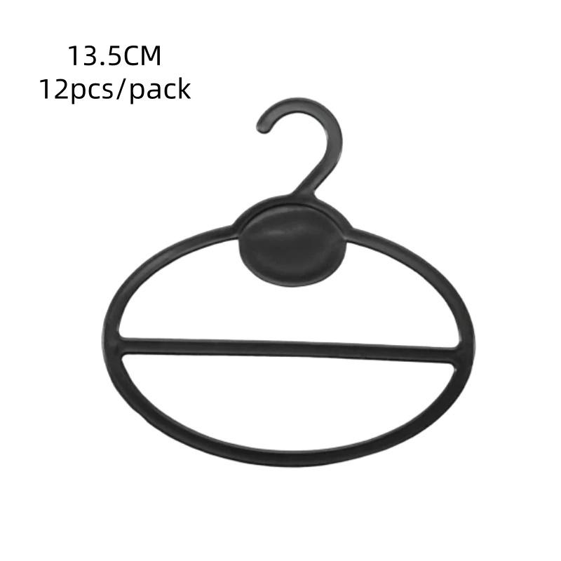 12 Stück Plastik-Kleiderbügel für Kopftücher Schals Krawatten Socken Multifunktionales Aufbewahrungsregal Kleiderschrank-Organizer Platzsparend Zuhause Schlafzimmer