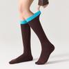 Socks Pure Cotton Stockings Season Tide Color Matching Retro European And American Style Calf Socks Micro-Pressure Thin Stockings