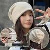 Women's Autumn & Winter Slouchy Knit Beanie - Large Head Fit, Face-Slimming Wool Hat