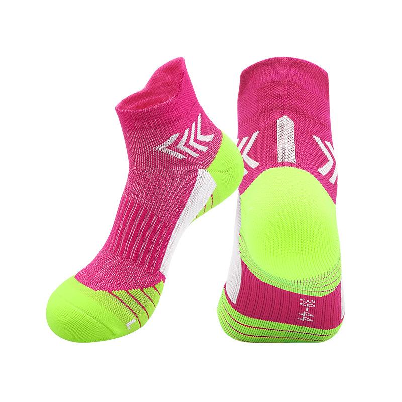 

2026 Summer Marathon Running Socks Men s Towel Bottom Pressure Professional Hiking Socks Women s Short Cycling Socks L size (39~44 shoe size)