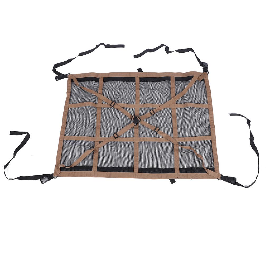 Car Ceiling Cargo Net Pocket Multifunction Double Layer Mesh Car Roof Cargo Net Pocket for Truck SUV Travel Trip