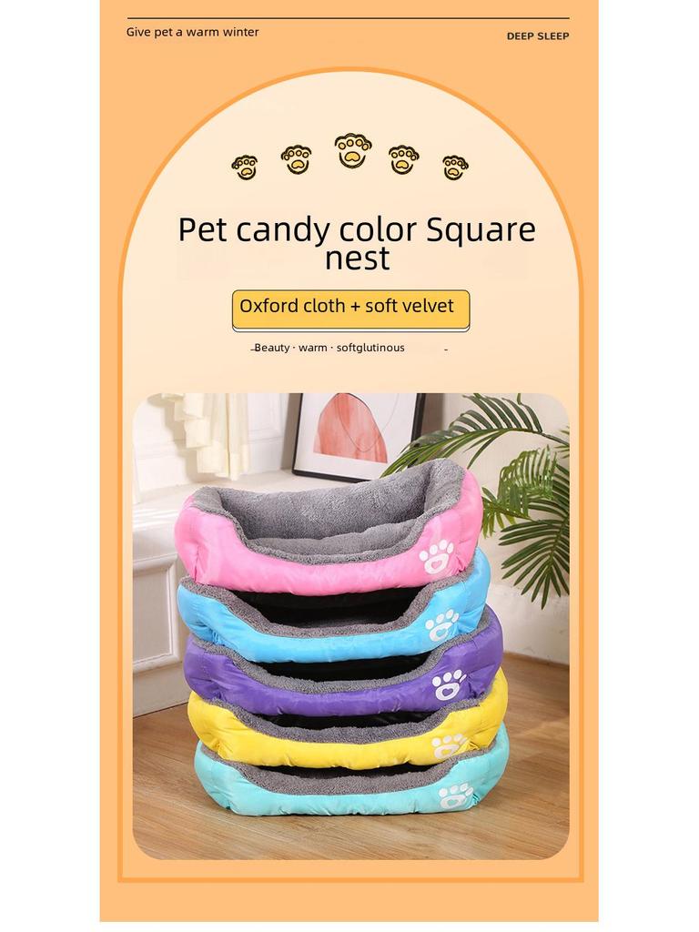 Cozy Winter Semi-Enclosed Cat and Dog Mat – Machine Washable