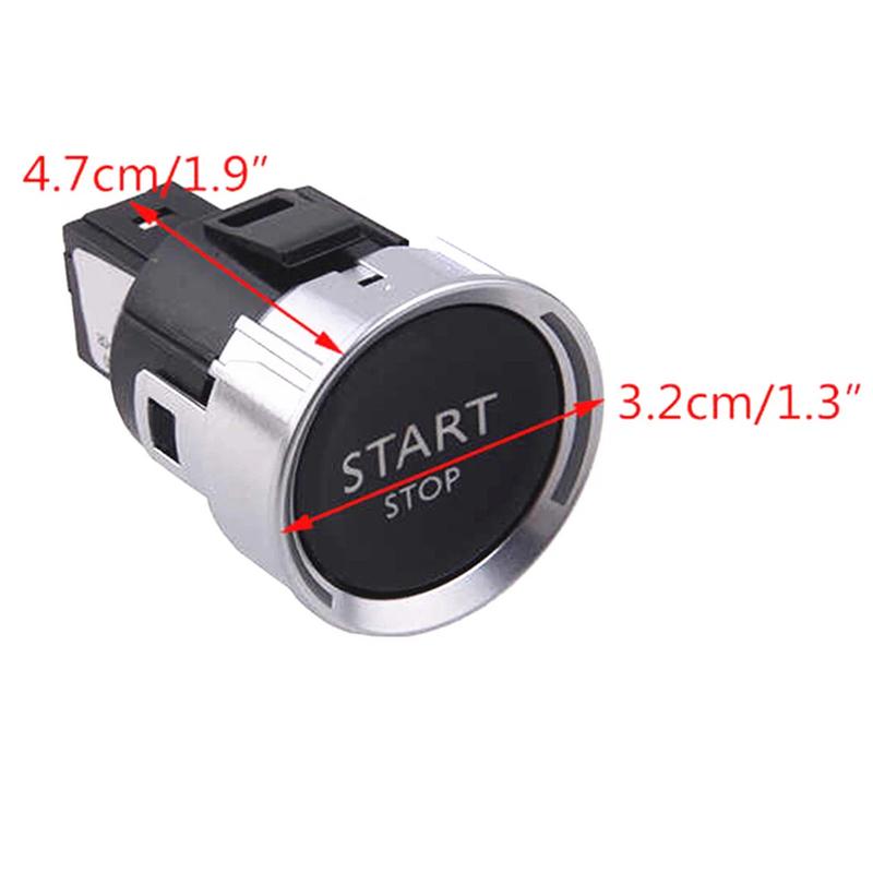 One Button Start Switch Engine Stop Button For C4 508 408 2008 3008 2011-2018 Black Plastic Replacement Part 96777946ZD Car I