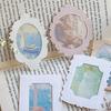 A Set Kawaii Style Scrapbook Sticker European Style Dazzling Charm Planner Sticker Retro Frame Background Decor
