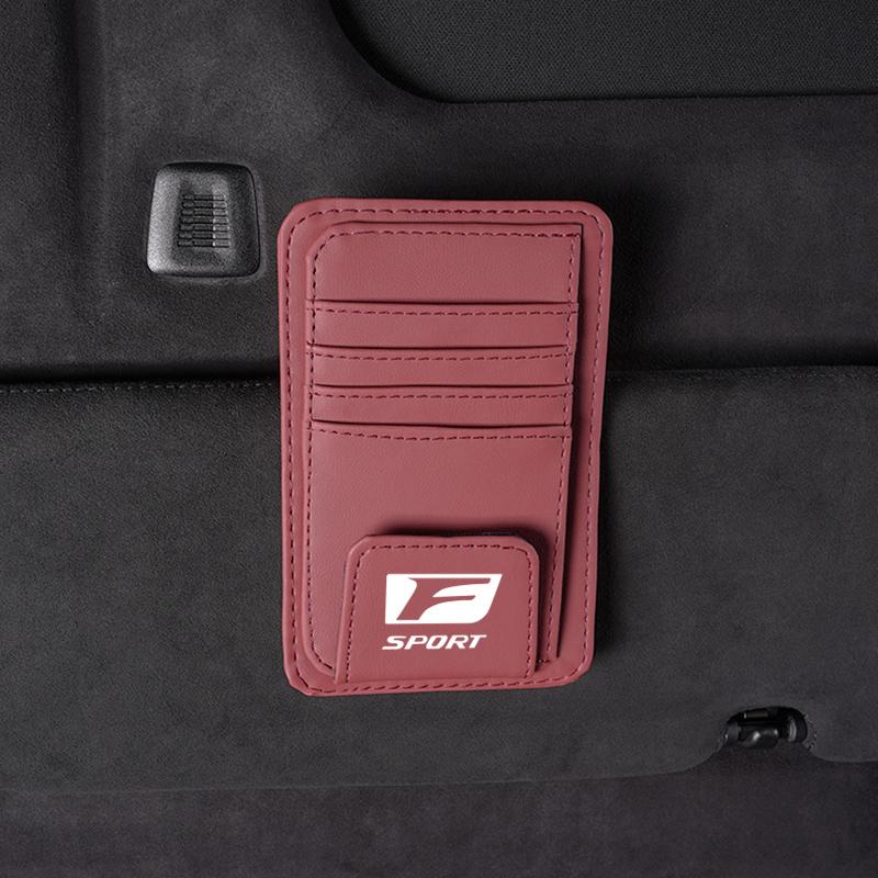 WDM2 2026 Hot Interior Stickers Car Sun Visor Card Bag Storage Clip Glasses Storage Accessories For Lexus F SPORT ES UX 300e GS GX IS
