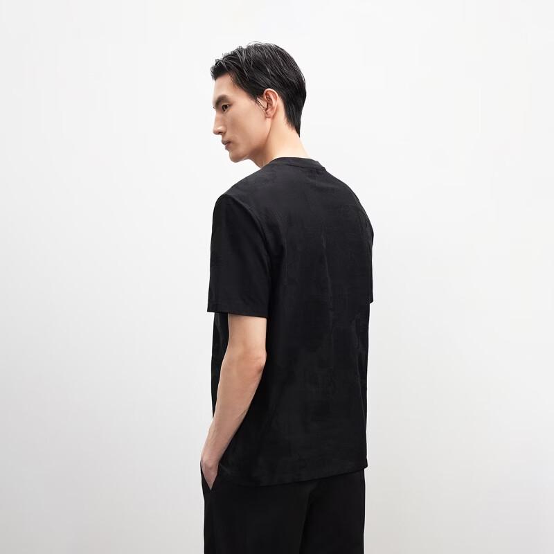 Jack & Jones Men's Jacquard Ribbed Crew Neck T-Shirt