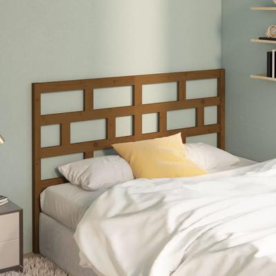 Vidaxl Bed Headboard, Brown, 146X4X100 Cm, Solid Pine Wood