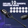Prostate Massager with Penis Ring Anal Vibrator 10 Vibration Modes Remote Control Anal Plug Penis Ring Male Vibrator Male Erotic Products