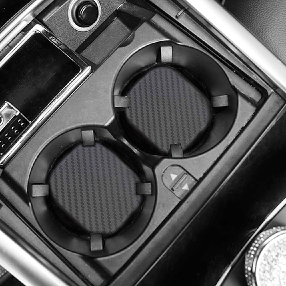 2 Pcs 2.5 * 2.5" inch Car Interior Accessories Anti Slip Cup Mat Cup Holder Insert Coaster,Square