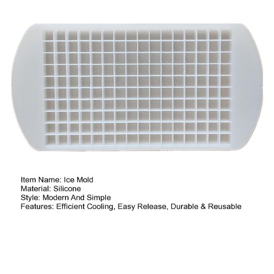 Mini Ice Cube Trays Silicone 160 Cavity Ice Molds BPA Free Easy Release Reusable Small Ice Cubes Maker for Whiskey Cocktails Drinks Coffee