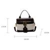 New Minimalist and Fashionable Box Shape Small Handbag, Contrasting Color Women's Bag, High-end Carriage Single Shoulder Crossbody Handbag