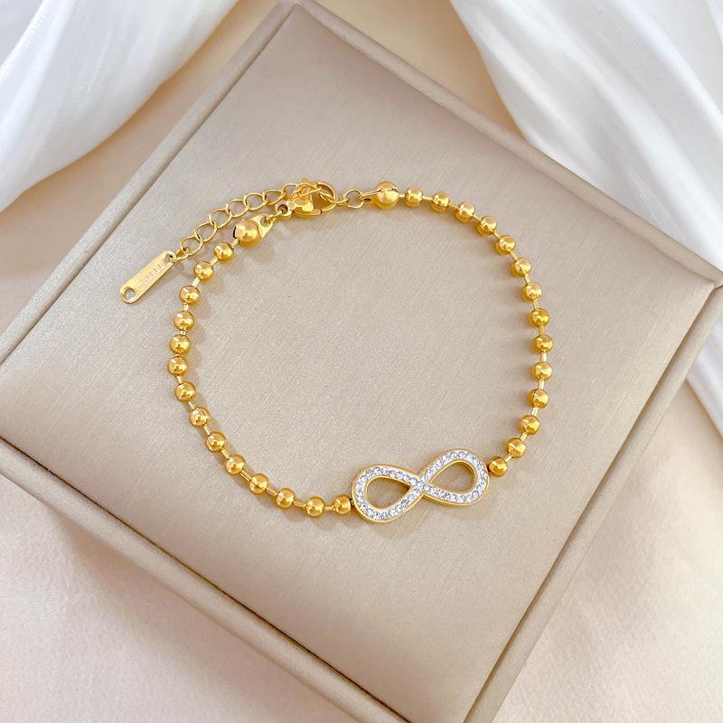 Dongmen Personality Temperament Mori Round Bead 8-Character Bracelet Women'S Retro Girlfriend Gifts