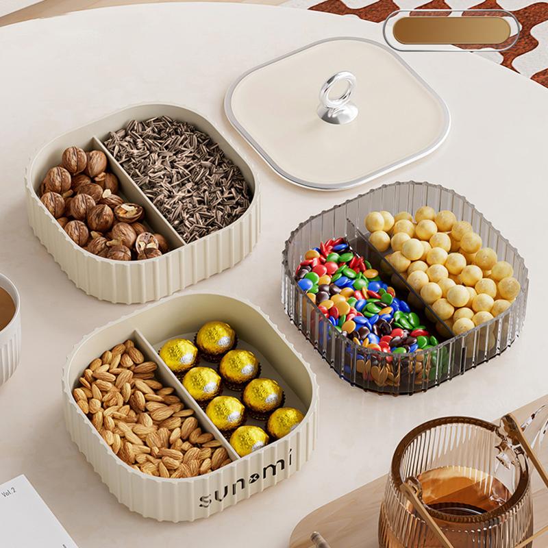 Double-layer Instagram Cream Fruit Plate Home Living Room Tea Table Dried Fruit Storage Box Candy Box Nut Snacks Placement