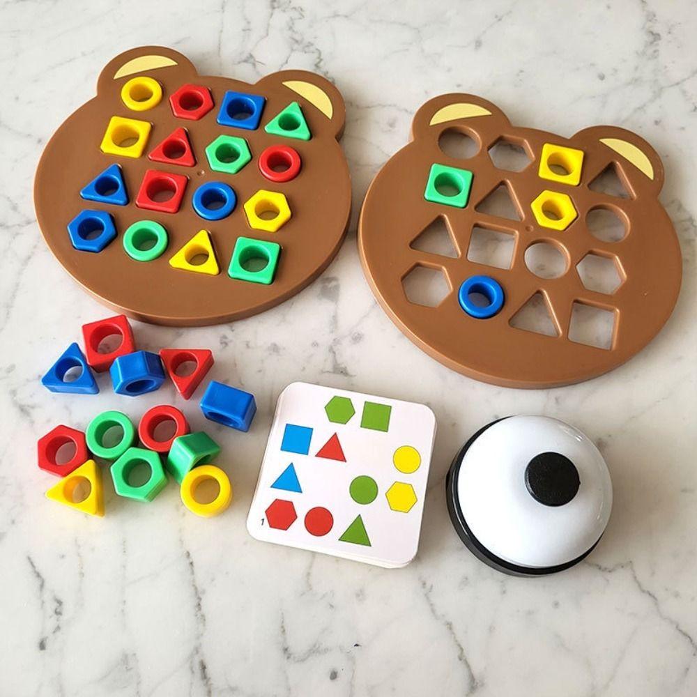 Pattern Cognitive Shape Matching Board Game Puzzle Board Color Recognition Toys Thinking Training