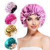Fungus Edge Satin Nightcap, African Style Double-layer Contrasting Headscarf Hat, Women's Beauty Hair Care Cap