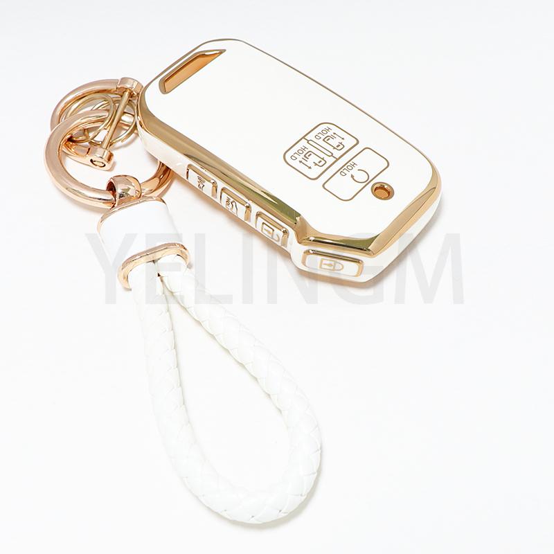 YELINGM TPU Car Remote Key Case Cover Shell Fob For Kia Carnival 2021 2022 Sedona  KA4 EX SX Carnival LX Fiesta 2023 Accessories