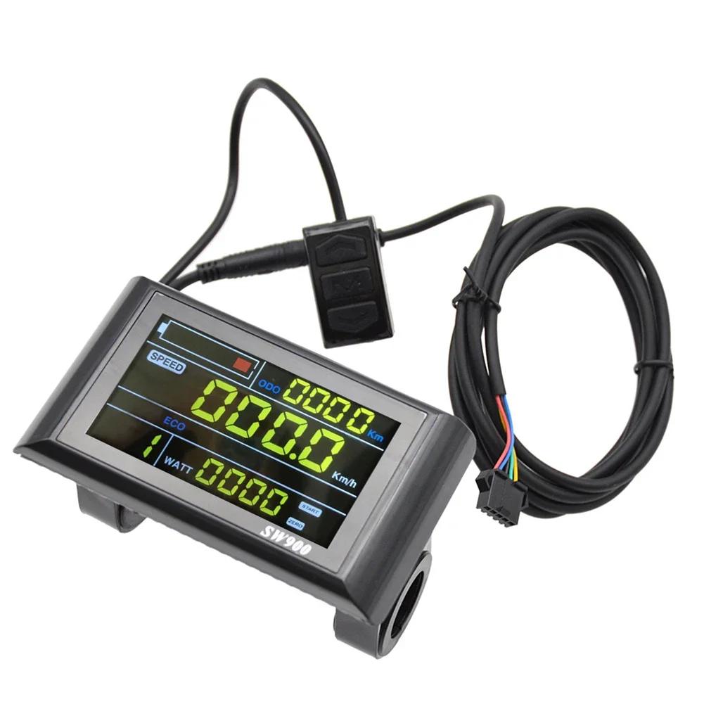 E-Bike SW900 LCD Colorful Display Control Panel 24-60V Electric Bicycle Scooter Riding Speed Time Power Charge Bike Display