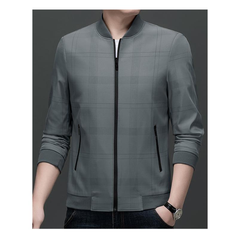 

Men s Coat Business Casual Solid Color Long Sleeve Cardigan Jacket L серый