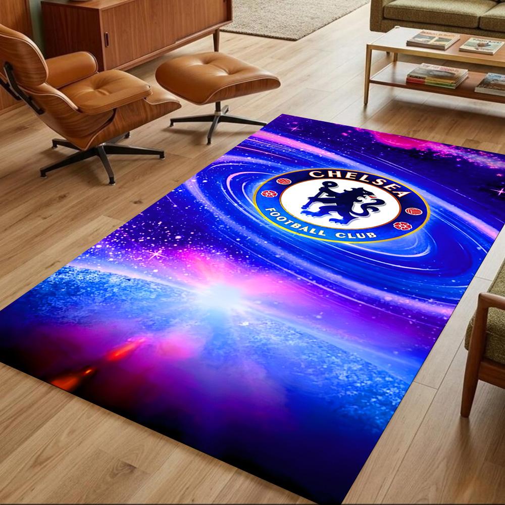 Chelsea Football Club Galaxy 2D Printed Floor Mat Soft Plush Water-resistant & Washable Office & Lounge Rug Stylish Area Rug