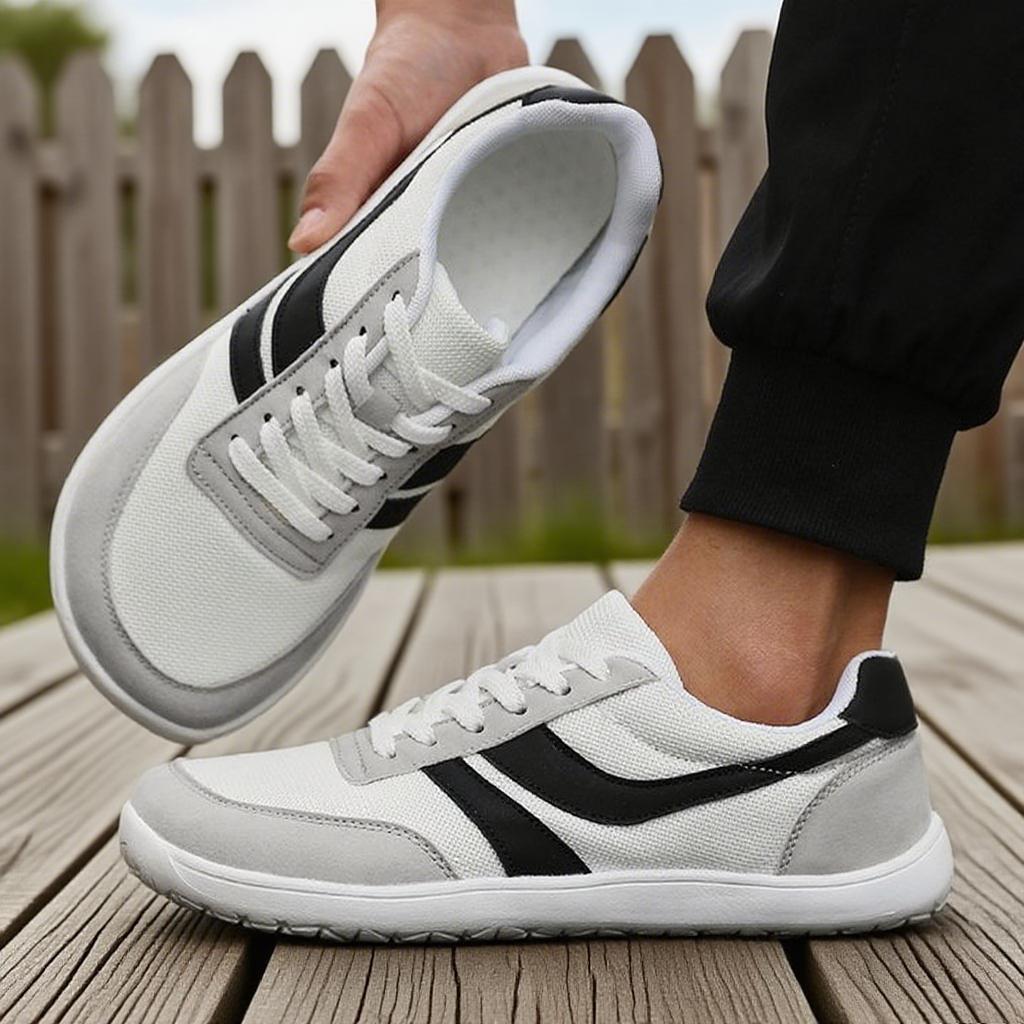 Men's and women's wide toe sports shoes, mesh breathable walking shoes skateboards high-quality classic striped casual shoes